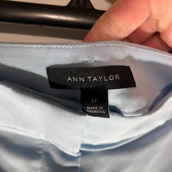 Ann Taylor Baby Blue Wide Leg Pants - Picture 4 of 5